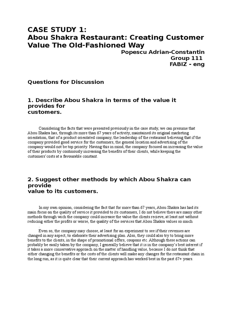 Case Study 1 | PDF