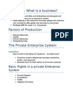 Chapter 1: What Is A Business?: Basic Rights in A Private Enterprise System