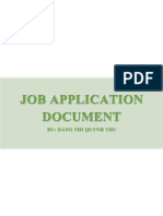 Job Application Document: By: Dang Thi Quynh Thu