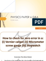 Physics Paper 6 QA Cards