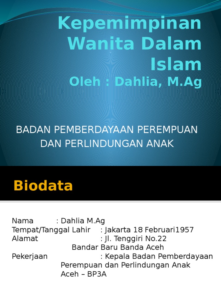 Kepemimpinan Wanita Dalam Islam Pdf