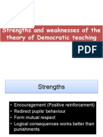 Strengths and Weaknesses of the Theory of Democratic 2nd Draft