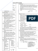 Cheat Sheet Unit 4 Electric Power