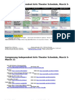 Gangneung Independent Arts Theater Schedule, March 5-March 11