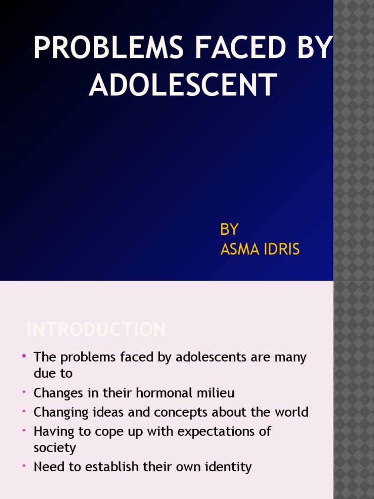 Problems Faced by Adolescent | PDF | Menstruation | Premenstrual Syndrome