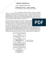 Numerical Simulation of Navier - Stokes' Equation: Roject Roposal