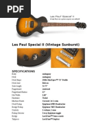 Les Paul Special II (Vintage Sunburst) : Specifications