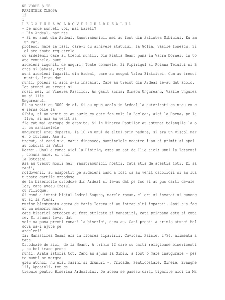 Ne Vorbeste Parintele Cleopa Vol 12