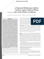 Potential Use of Spectral Reflectance Indices