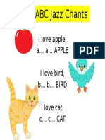 ABC Jazz Chants: I Love Apple, A A APPLE I Love Bird, B B BIRD I Love Cat, C C CAT