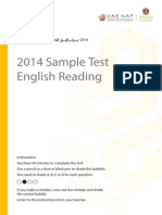 2014 Sample Test English Reading: Grade