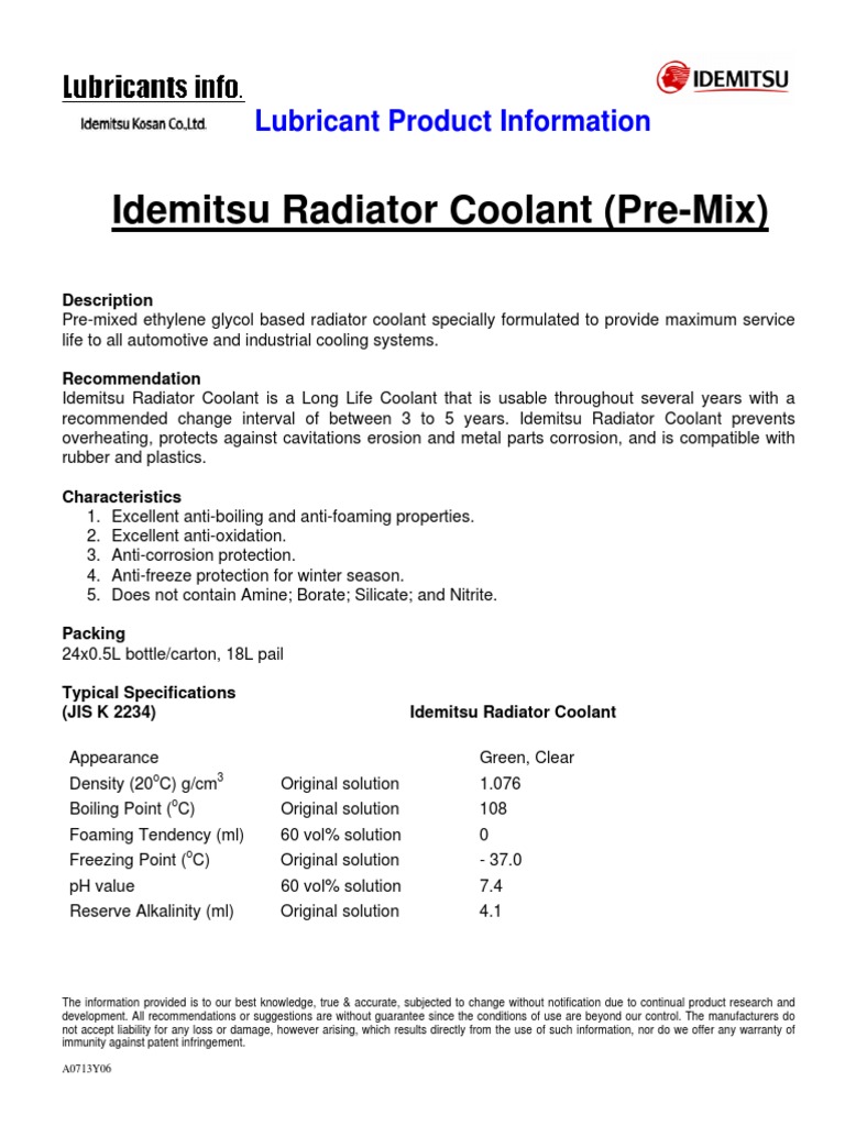 ID Radiator Coolant PDF | PDF