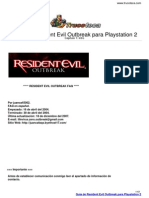 Guia Trucoteca Resident Evil Outbreak Playstation 2