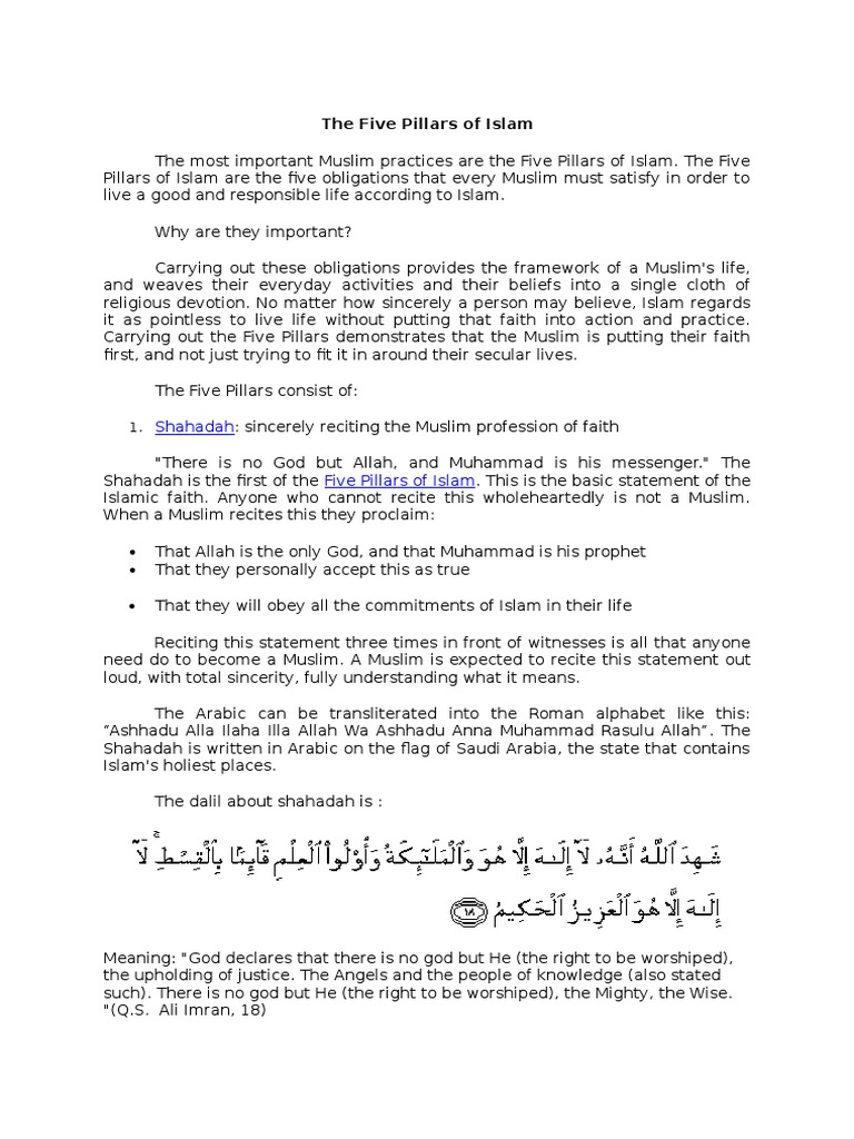 The Five Pillars of Islam | PDF | Hajj | Ramadan