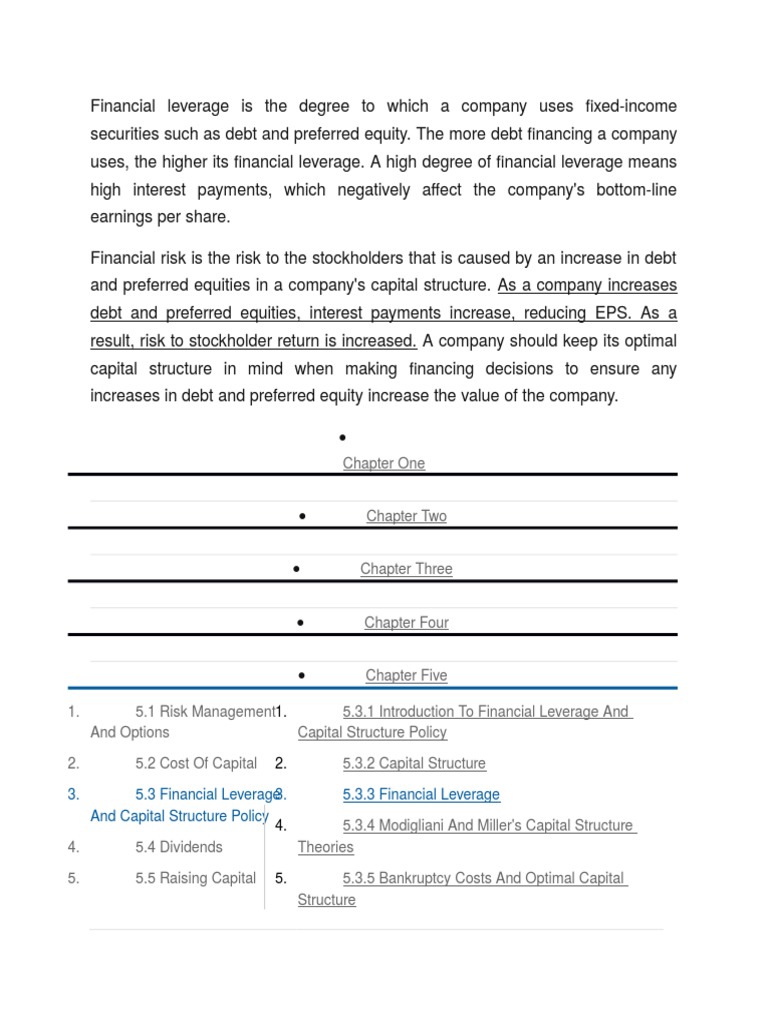 Financial Leverage | PDF | Capital Structure | Economies