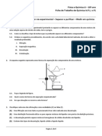 Ficha de Trabalho Modulo Inicial Quimica 1