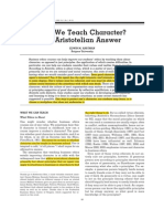 AOM 2015 Can We Teach Character - An Aristotelian Answer