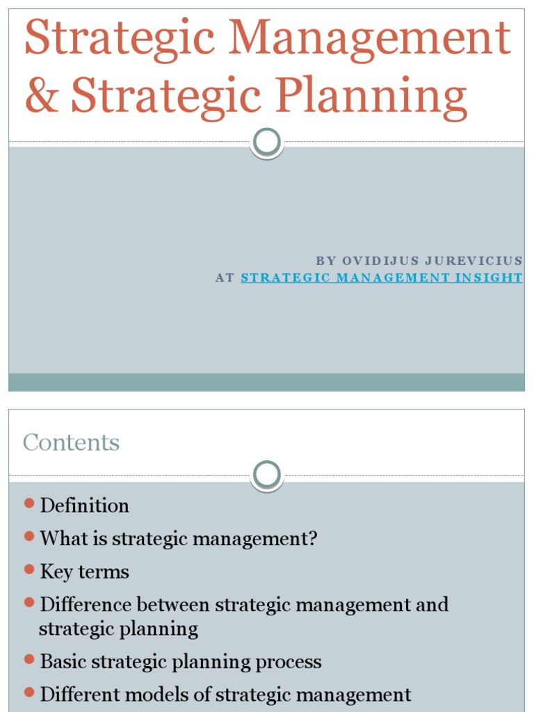 Strategic Planning Definition | Examples and Forms