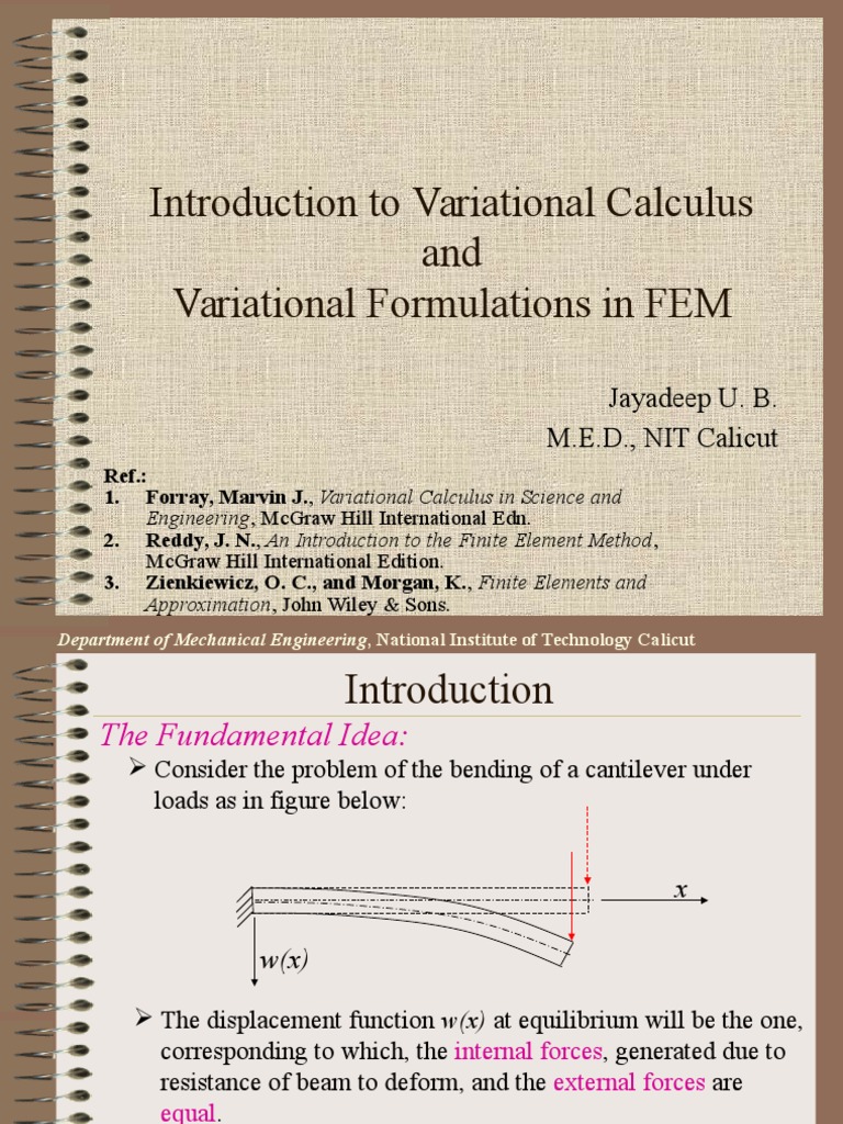 CH09 Variational Formulation | PDF | Calculus Of Variations | Finite ...