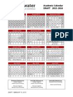 2015-16 Parent Calendar DRAFT