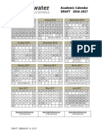 2016-17 Parent Calendar DRAFT