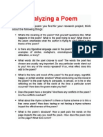 Analyzing A Poem