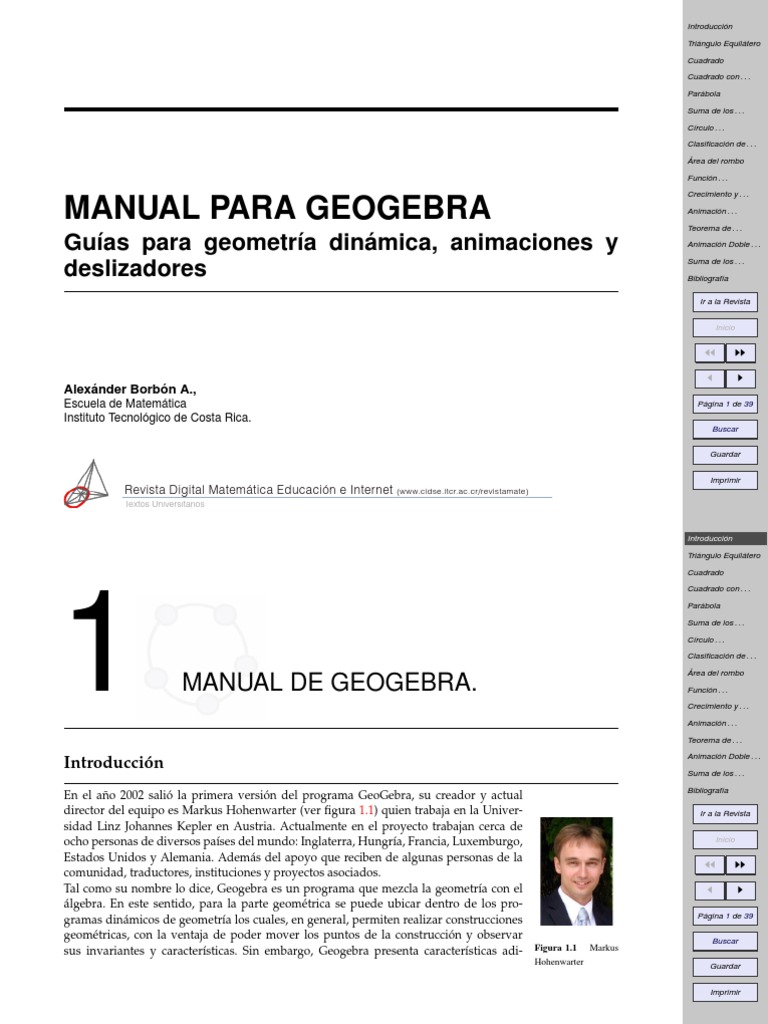 Manual Geogebra | PDF | Triángulo | Geometría Elemental