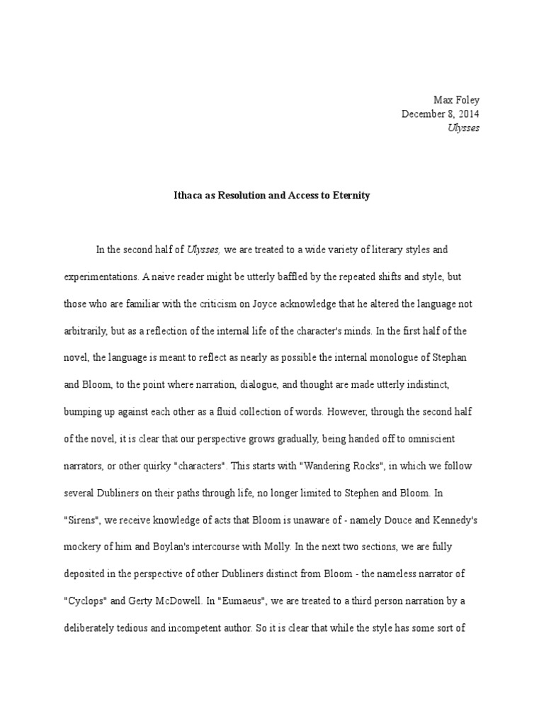 Ulysses essay image