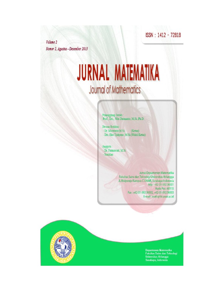Jurnal Matematika Vol 2 No 2 Agustus 2013 | PDF