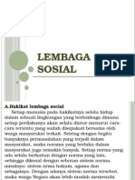 Tugas Sosiologi Lembaga Sosial