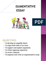 Lecture 8 Argumentative Essay