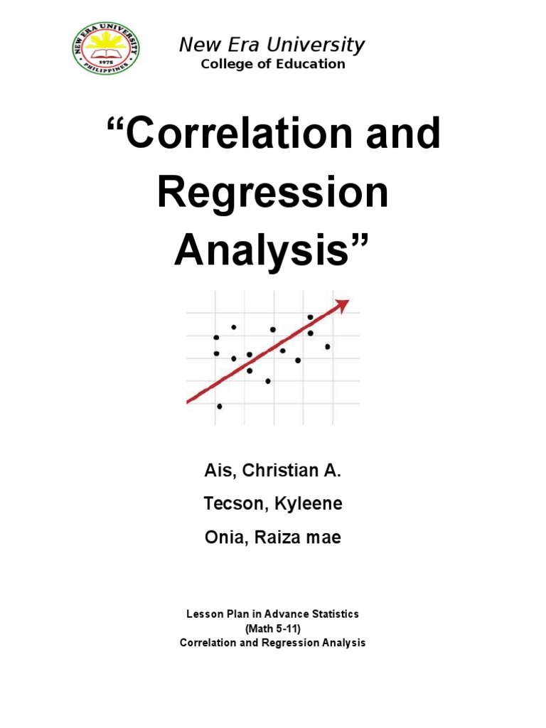 Correlation and Regression Analysis Lesson Plan | PDF
