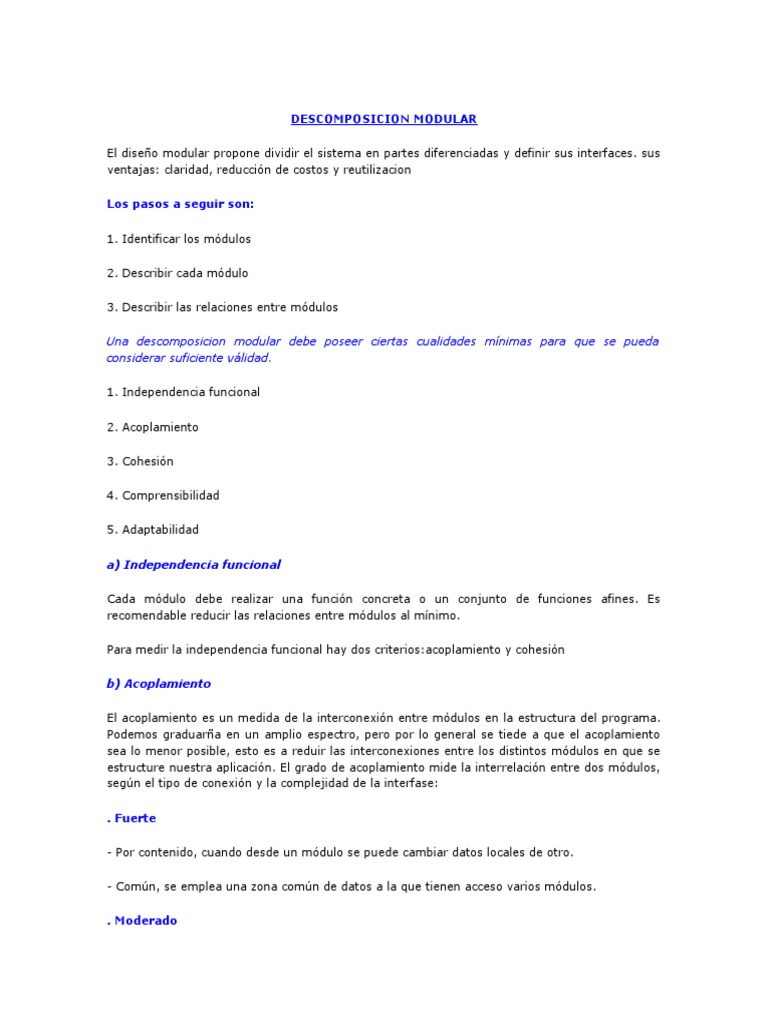 Diagrama de Descomposición Modular | PDF | Diseño | Software