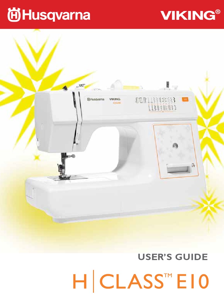 Husqvarna Viking H Class E10 PDF Sewing Machine Knitting
