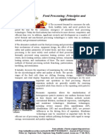 Food Processing Principles and Applications