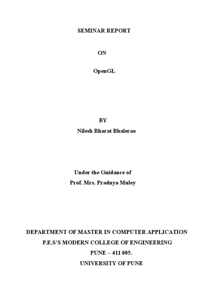 Seminar Header File PDF Computer Graphics Library