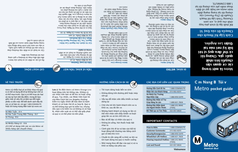 LA Metro - Pocket Guide Vietnamese Printers | PDF