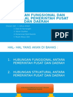 Hubungan Fungsional Dan Struktural Pemerintah Pusat Dan Daerah