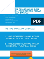 Hubungan Fungsional Dan Struktural Pemerintah Pusat Dan Daerah