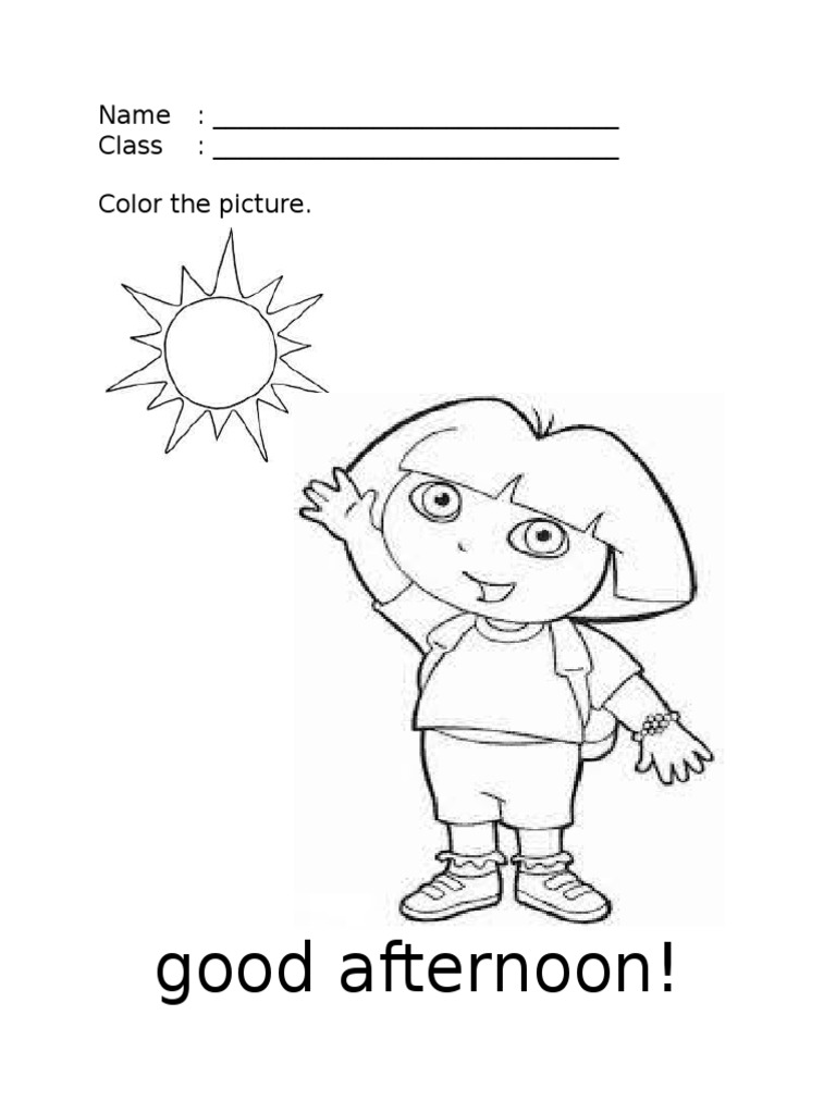 Worksheet Good Morning N Good Afternoon Pdf