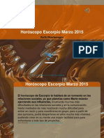 Horóscopo Escorpio Marzo 2015