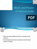 Energy, Work and Power of Human Body - 3