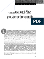 EVALUACION PSICOLOGICA - Consideraciones Éticas y Sociales