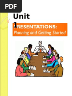 Unit 1 - Presentations (Planning and Getting Started)