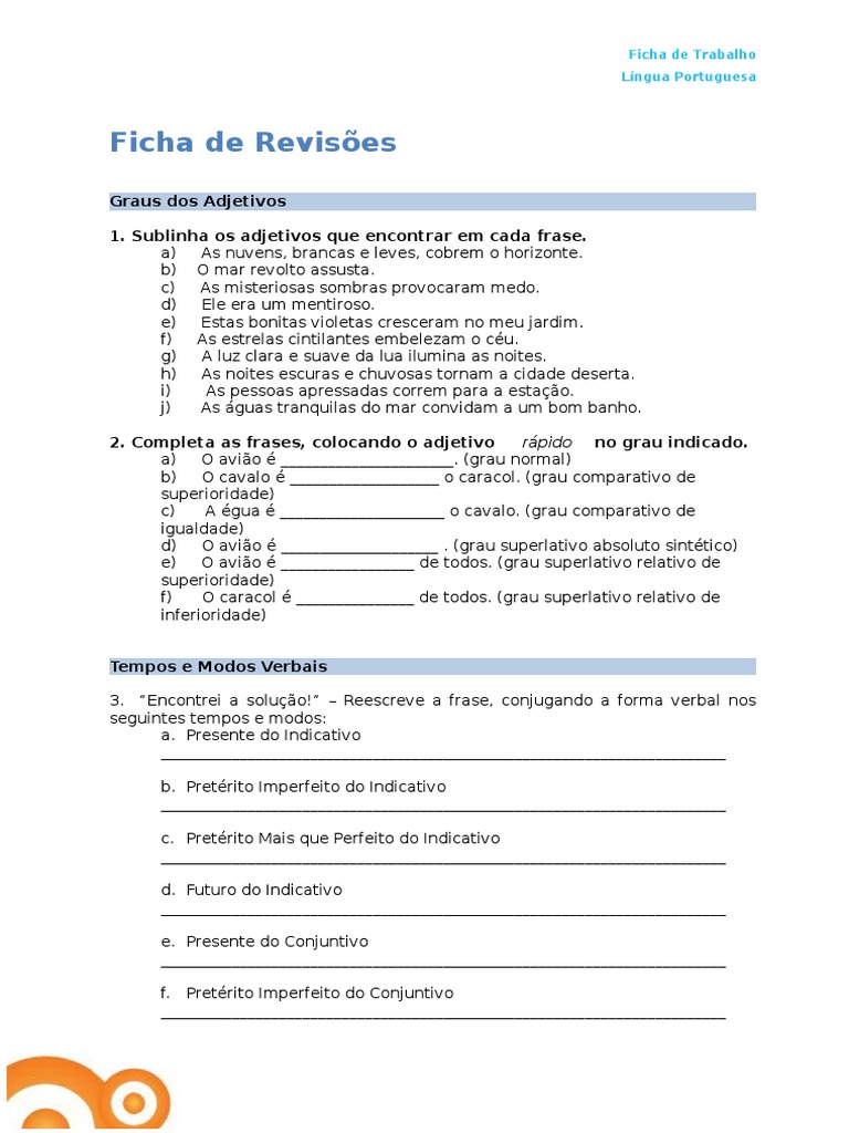 Revisões (Gramática) | PDF | Artes Linguísticas e Disciplina