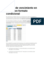 Fechas de Vencimiento en Excel Con Formato Condicional
