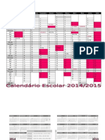 Calendário Escolar 2014-15 B