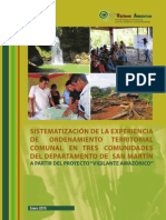 Sistematización de la experiencia de ordenamiento territorial comunal en tres comunidades del departamento de San Martín