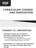 Curriculum Change and Innovation