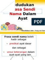 Kedudukan Frasa Sendi Nama Dalam Ayat